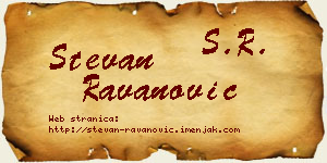 Stevan Ravanović vizit kartica